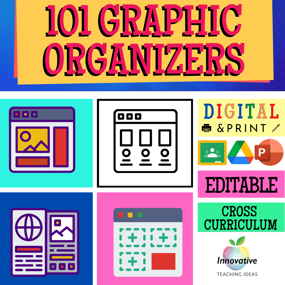 Graphic Organizers, Writing, Reading, Digital | 1 2 | Graphic Organizers for Writing and Reading | literacyideas.com