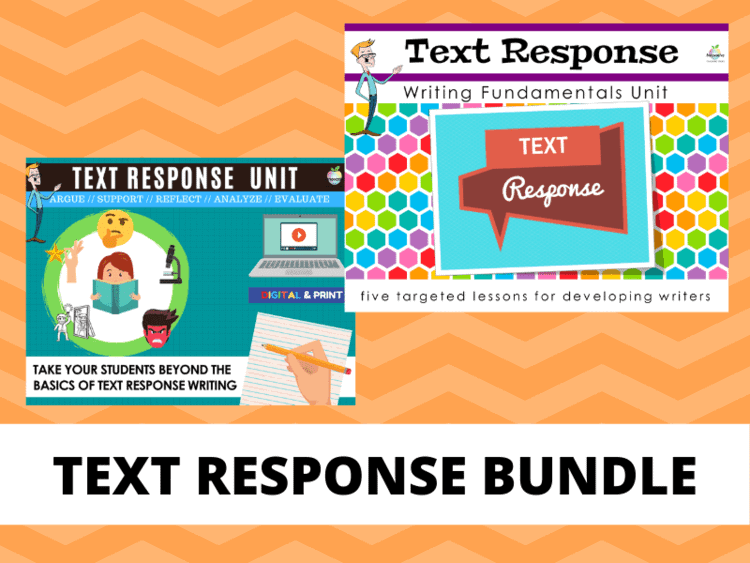 how to write a text response,text response | TextResponseBundle 1 | How to write a text response | literacyideas.com