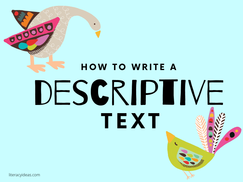 descriptive text | hoe to write a descriptive text 2 | How to Write a Descriptive Text | literacyideas.com