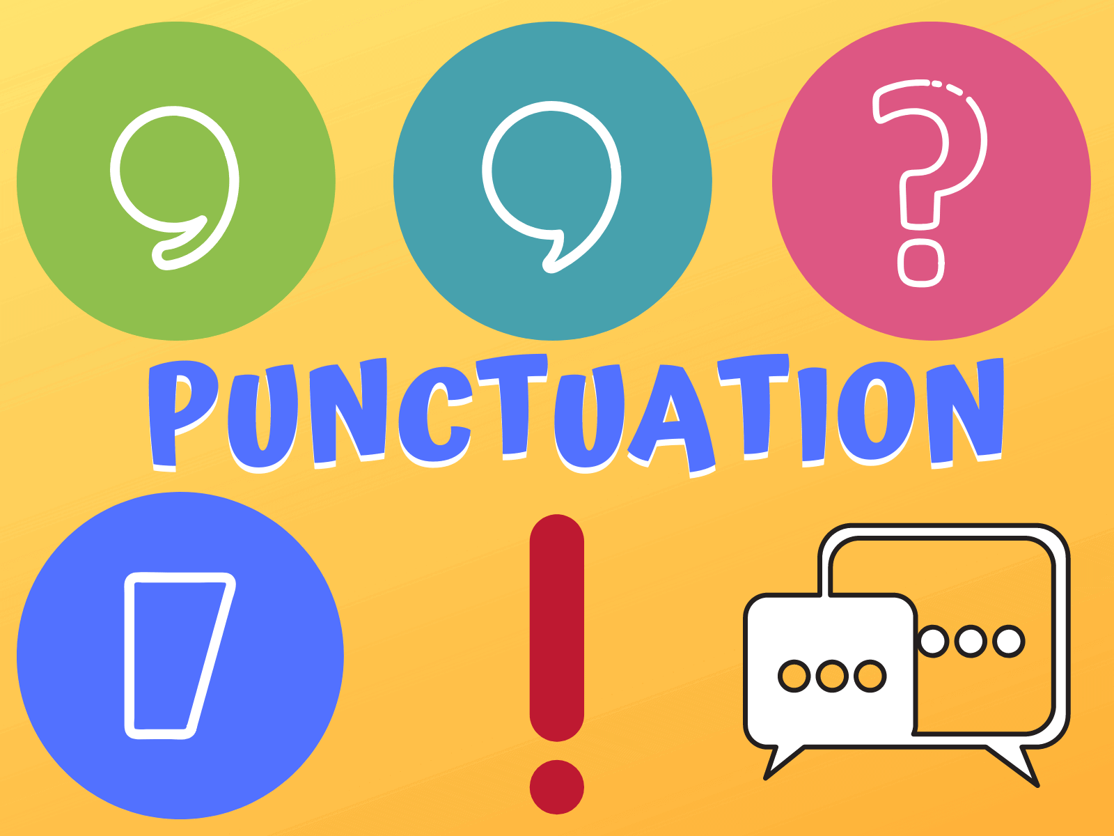 Read our guide to punctuation  here.