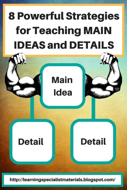 main idea,reading comprehension,reading strategies,reading,main idea of the story of an hour | main idea strategies 1 | Identifying the main idea of the story: A Guide for Students and Teachers | literacyideas.com