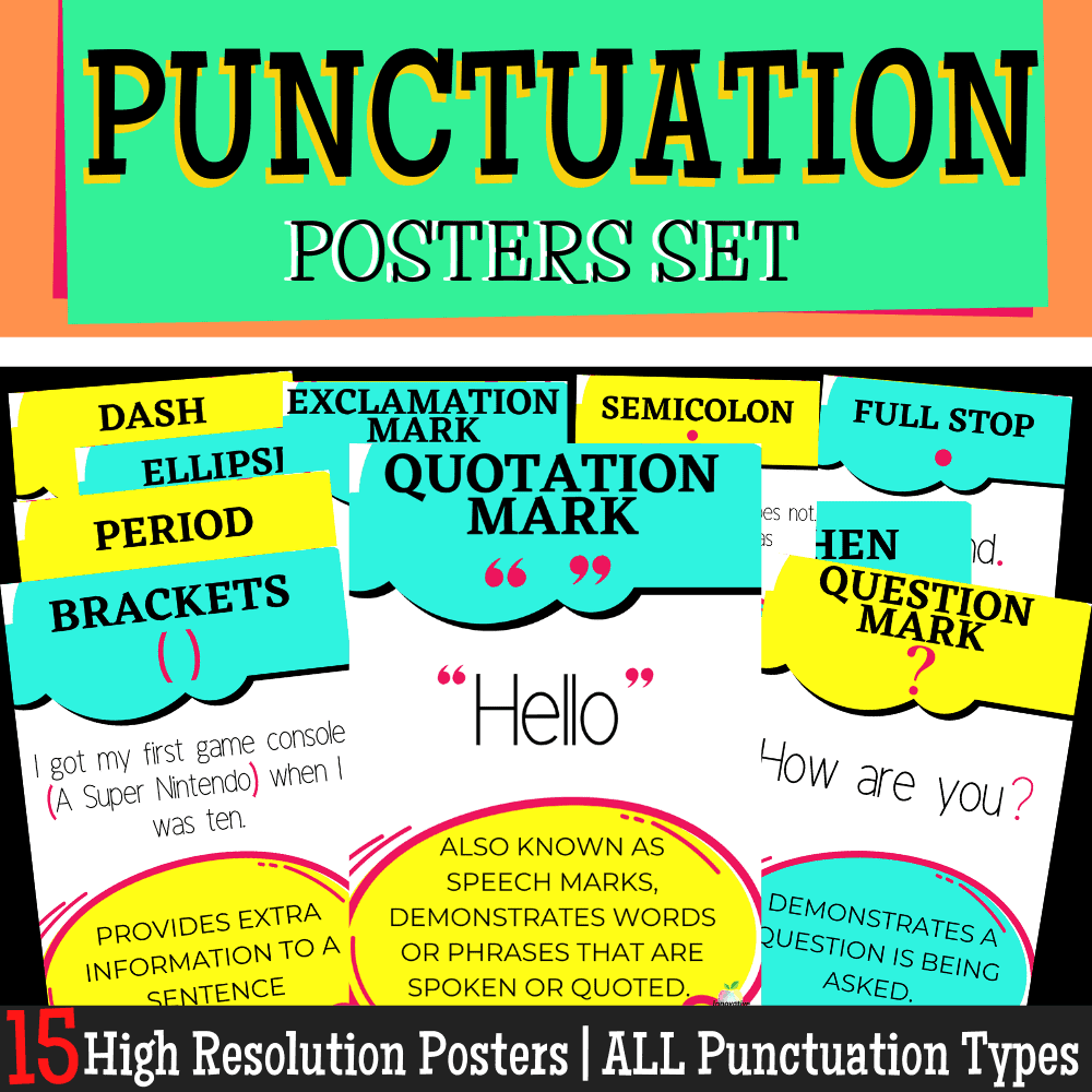 punctuation rules | punctuation posters | Punctuation rules for students and teachers: A complete guide | literacyideas.com