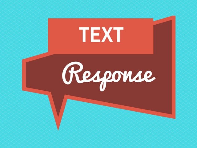 How to write a text response